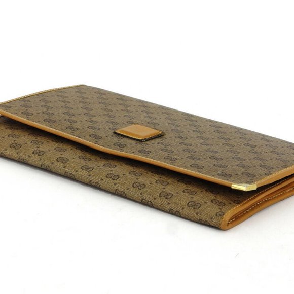 GUCCI wallet micro GG beige PVC �~ leather Authentic used - Picture 4 of 9